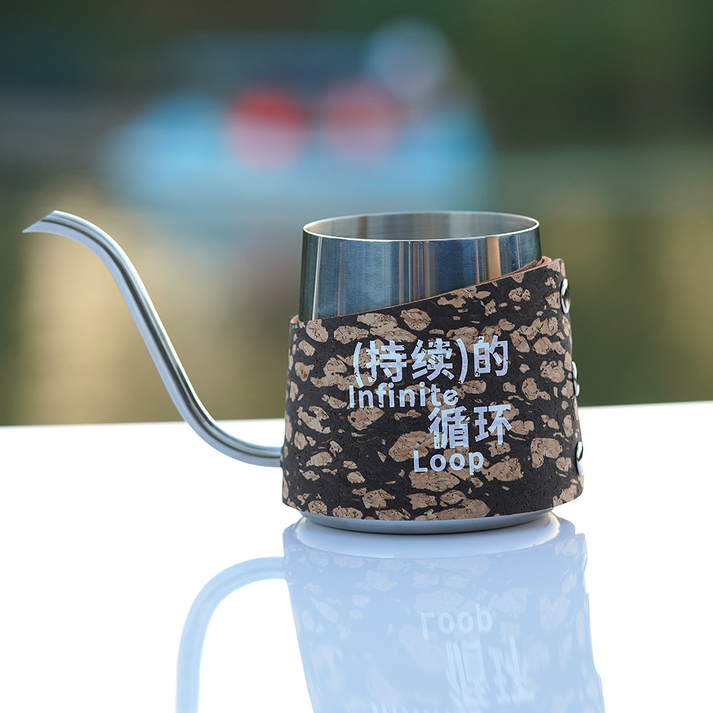 Conjunto de café de lavado a mano portátil agitado molinillo de frijoles caja de regalo utensilios de café de usuario doméstico bolsa de corcho de molas de café