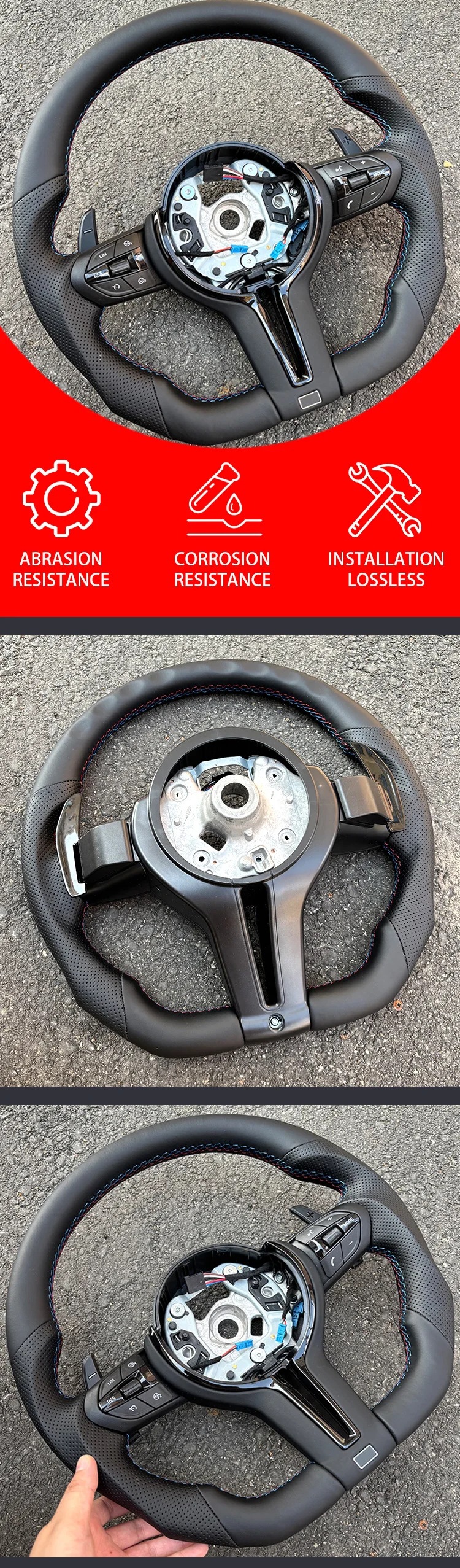 Suitable for BMW F30 F10 F31 F20 3 Series 5 Series M Sport steering wheel, without heating function