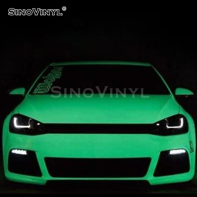 Carlake Nightlight Auto Color Change Film Body Luminance Advertencia pegatinas Nightlight Green Body Color Change Film Luminance pegatinas