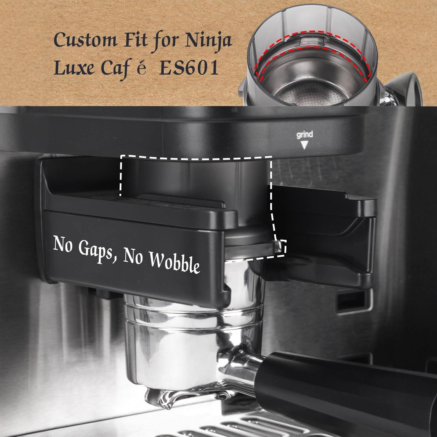 Aplicable para Ninja Espresso ES601 Coffee Hammer Handle Base Powder Receptor Pad Set