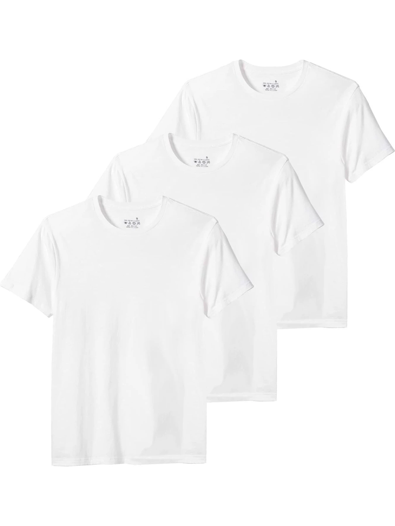 2025 новых мужских белых футболок из 100% хлопка без этикеток, круглой горловины, оптом для дропшипинга