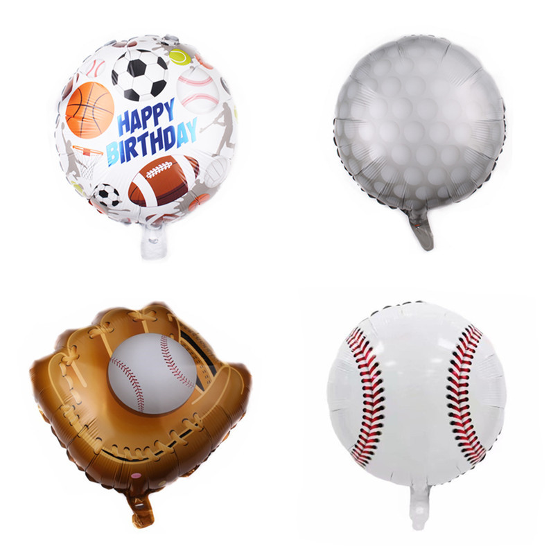 卡通棒球手套铝膜气球 儿童派对装饰气球批发气球玩具气球棒球