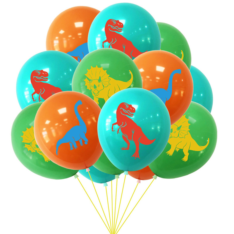 New Dinosaur Print Latex Balloon Set Boys Birthday Year Party Party Decoration Supplies Amazon