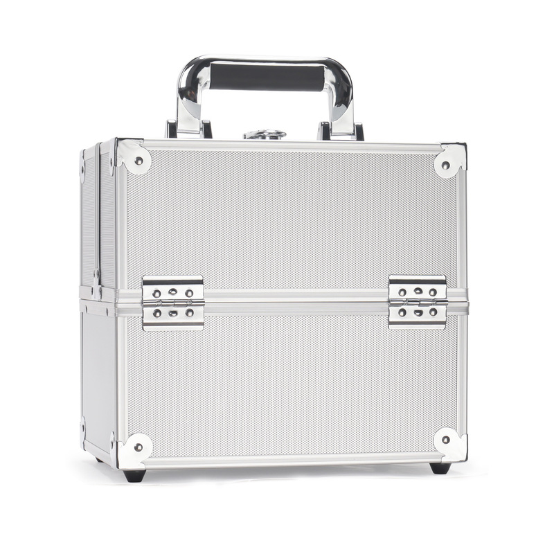 Three-layer large-capacity in stock aluminum alloy professional makeup artist toolbox tattoo makeup nail art storage box beauty