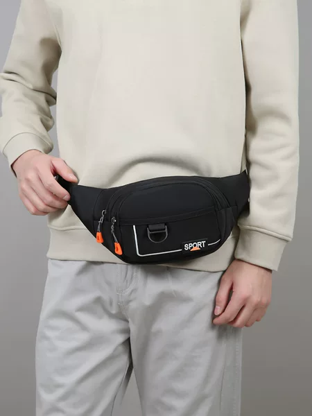 New Large-Capacity Multi-Compartment Outdoor Sports Mountaineering Crossbody Bag, Wear-Resistant Cashier Business Bag, Fashionable Men's Waist Bag