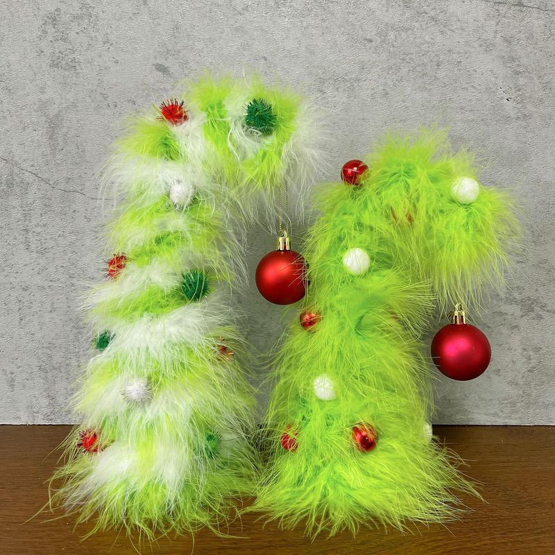 新しいクリスマスフェザークリスマスツリーオーナメントクロスボーダークリスマステーブル暖炉シーンアレンジメント装飾|undefined
