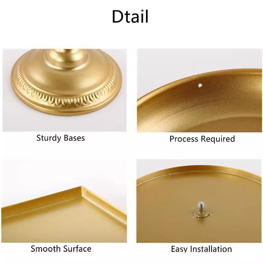 Decoración de la mesa de postres de boda, estante de pastel europeo, propósitos de boda, bandeja de pastel de encaje, set de rack de refrigerio de hierro forjado