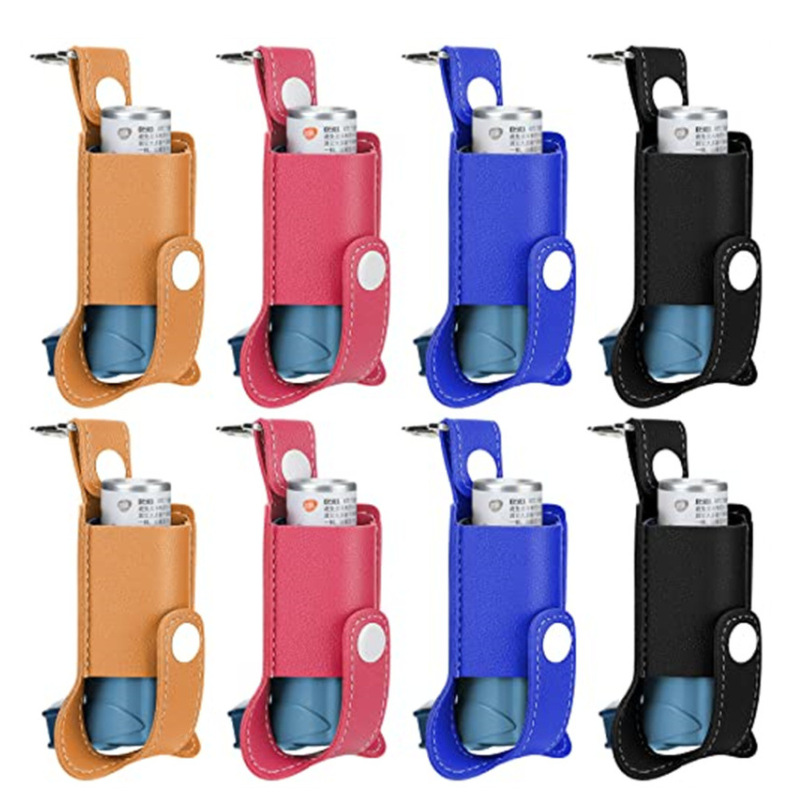 跨境现货咳喘吸入器收纳包 户外便携防护咳嗽抑菌喷雾钥匙扣挂件