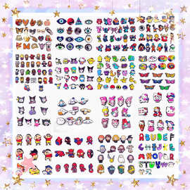 200多套精品鞋扣蜘蛛侠宝莉卡通洞洞鞋鞋花DIY配件temu亚马逊爆款