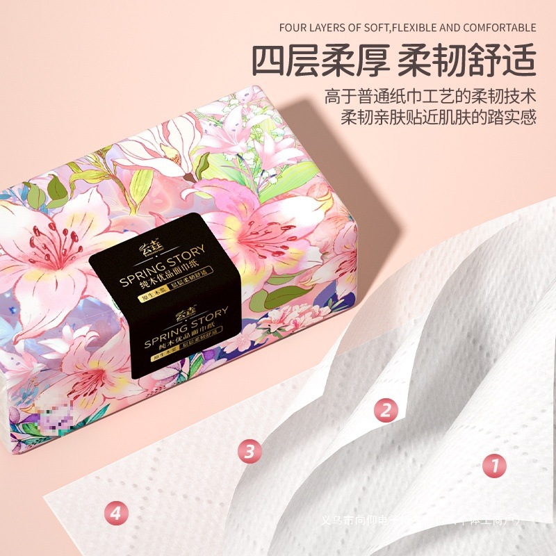 ZhangDabao toallas de papel dibujo de papel doméstico caja completa servilletas toallas de mano al por mayor madre y bebé nativo