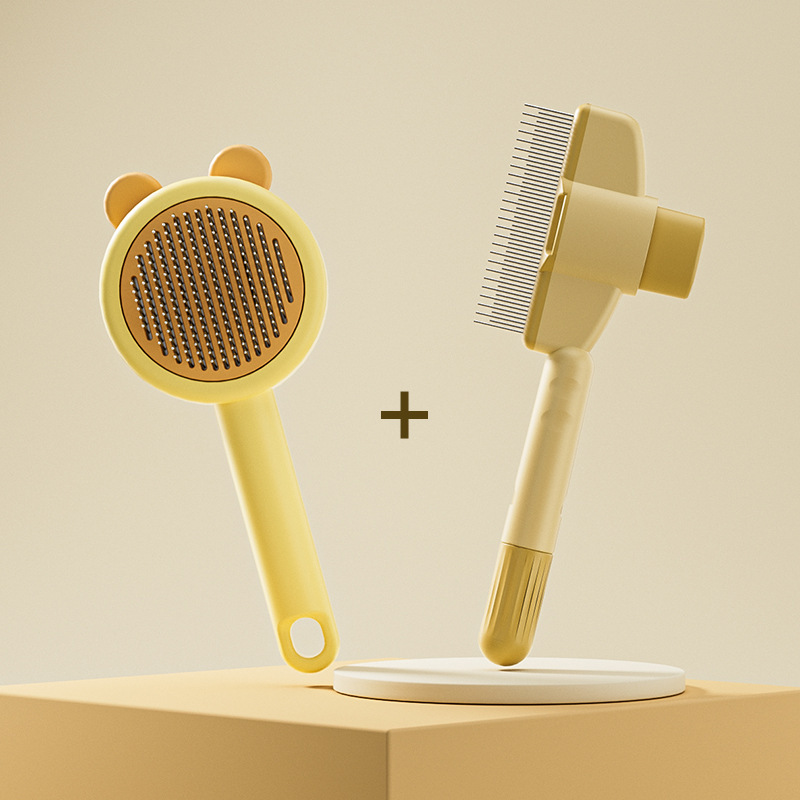 Peine para mascotas Peine para gatos y perros Peine para gatos con nudos abiertos y artefactos de pelo flotante Peine para gatos Peine autolimpiante Peine Peine para mascotas