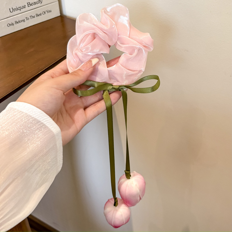 Temperamento floral intestino grueso anillo para el cabello bola femenina cabeza cuerda dulce cola de caballo cuerda para el cabello banda de goma de alta calidad accesorios para el cabello al por mayor