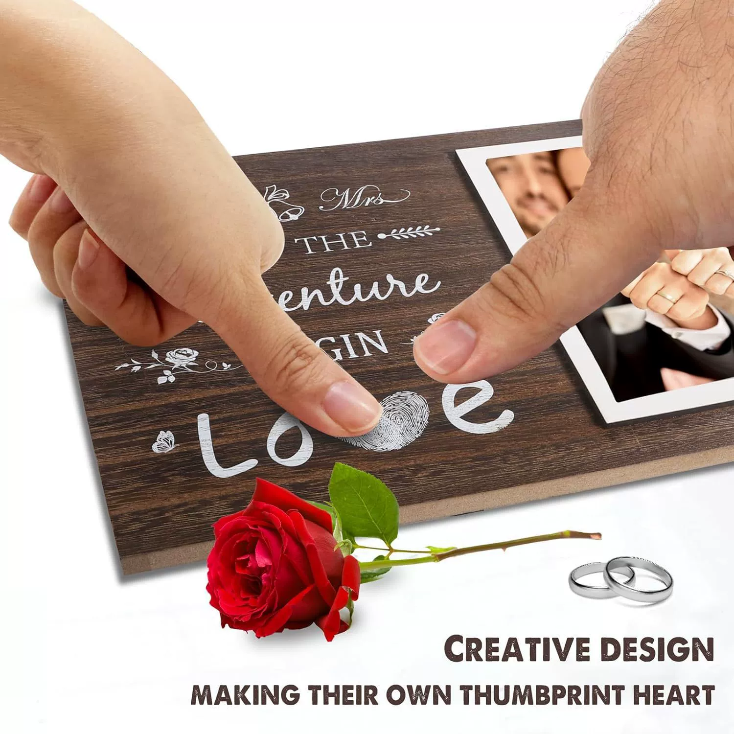 Деревянная фоторамка любовь обмотка подвесная фоторамка Деревянная семейная фоторамка настенная рамка плотность доска фоторамка украшение