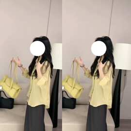网红同款高级洋气轻熟气质纯色衬衫小众清新半身裙两件套装春夏