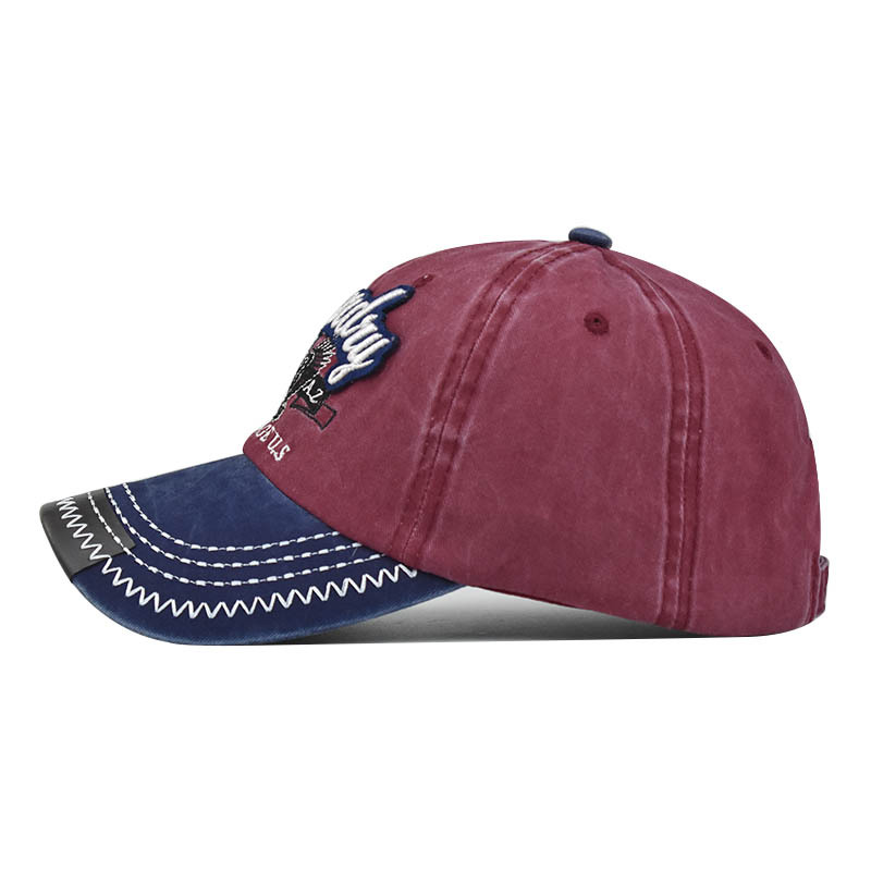 Men's Basic Eagle Embroidery Curved Eaves Baseball Cap display picture 14