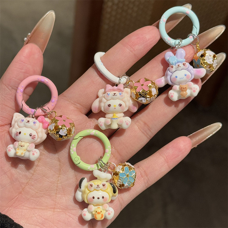 ベル新サンリオ漫画キーホルダー学生スクールバッグかわいいペンダント女の子アクセサリージュエリーギフト親友|undefined