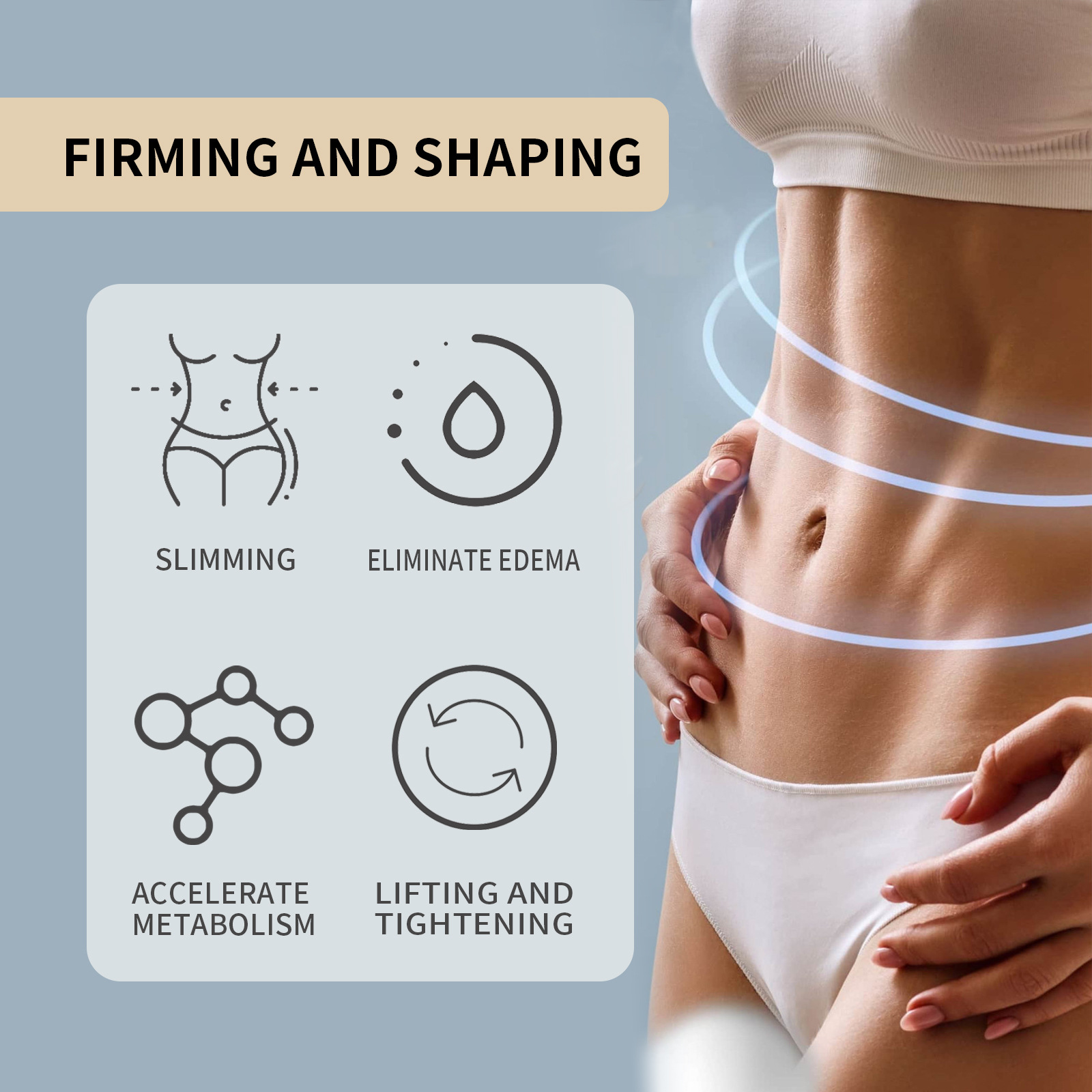 EELHOE-Creme, formende Massage, straffende Haut, Armanbetung, dicker Bauch, schöner Körper und Schlankheitscreme_voghion.com