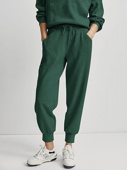 Dames casual set met longsleeve half-zip trui en joggingbroek_voghion.com