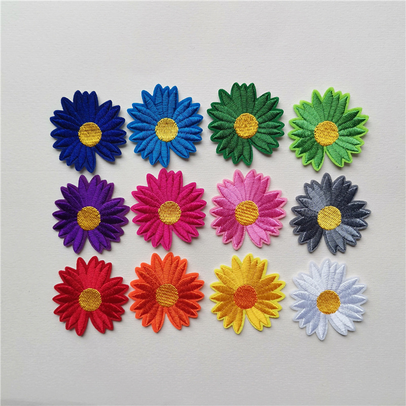 G021现货缺口花朵刺绣布贴衣服补丁贴帽子服装辅料电脑绣花刺绣贴