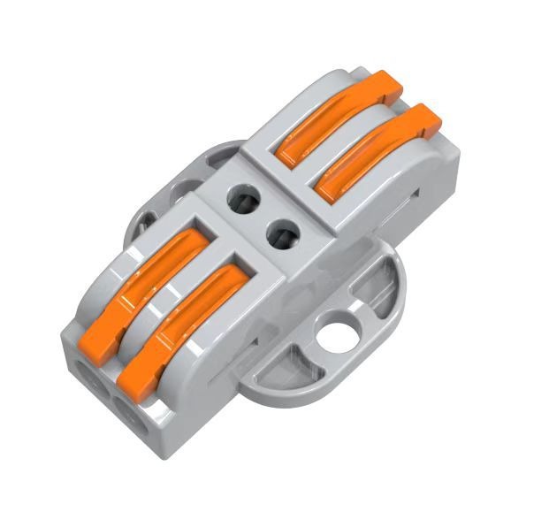 El divisor de cable del conector rápido tiene orejas para facilitar la fijación de cables duros blandos, terminales universales, dos en dos y dos en cobre puro