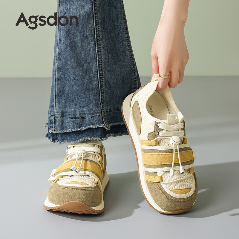 Augu Lion Dengde zapatos de entrenamiento para mujeres 2025, nuevos zapatos de patinado de caño con suela gruesa, velcro, zapatos casuales de papá