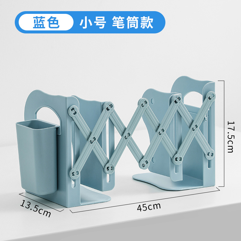 Retráctil titular de la pluma estantería escritorio integrado libro de almacenamiento rack deflector libro titular plegable fijo soporte de libro