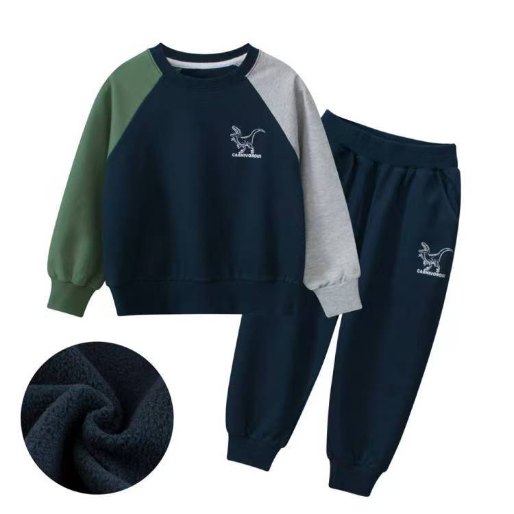 27kids ropa para niños de la marca de moda 2024 traje de dos piezas de otoño e invierno ropa de bebé para niños coreanos