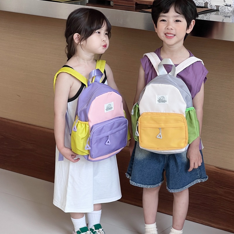 Mochila coreana para niños y niñas, color extranjero, jardín de infantes, mochila escolar para niños 2024 nueva mochila para niños de comercio exterior
