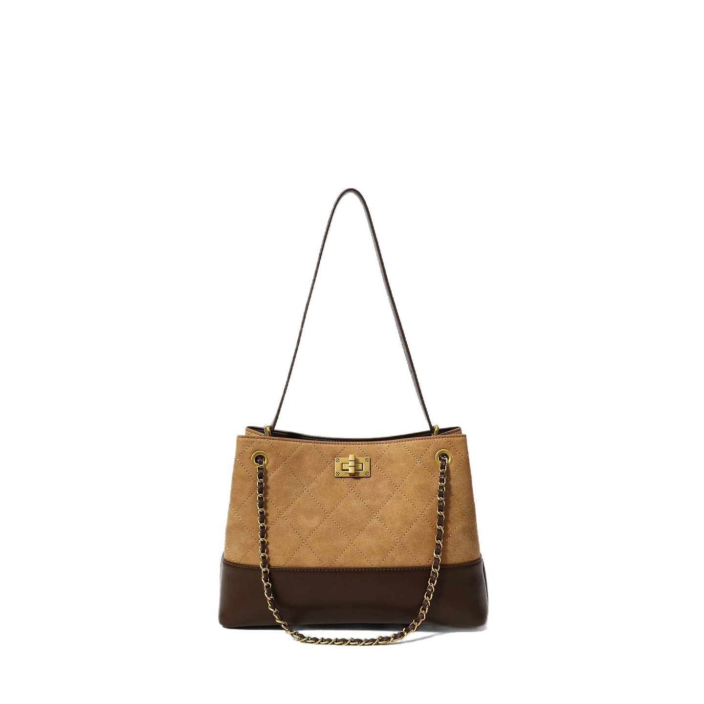 New Large-Capacity Tote Bag for Women Autumn and Winter Suede Quilted Chain Shoulder Crossbody Bag Fashionable Texture Tote Bag 5