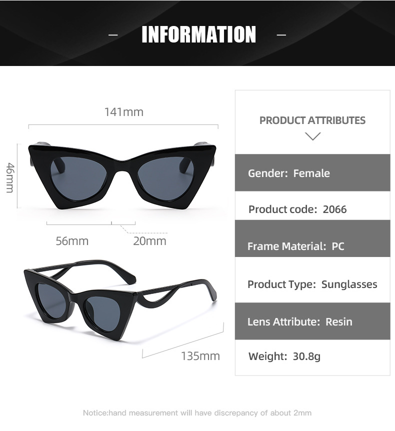 Cat Eye Glasses Style Vacation Classic Style Solid Color PC UV400 Protection Tinted Lenses Cat Eye Full Frame Women's Sunglasses