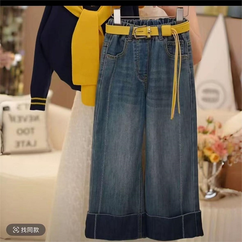 女童春秋款套装2025新款洋气儿童时髦韩版披肩套头毛衣两件套休闲|undefined