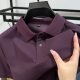 Summer 100 Cotton Short-sleeved T-shirt Men's Summer Business Lapel Polo Shirt Solid Color Half-sleeved T-shirt Casual All-match