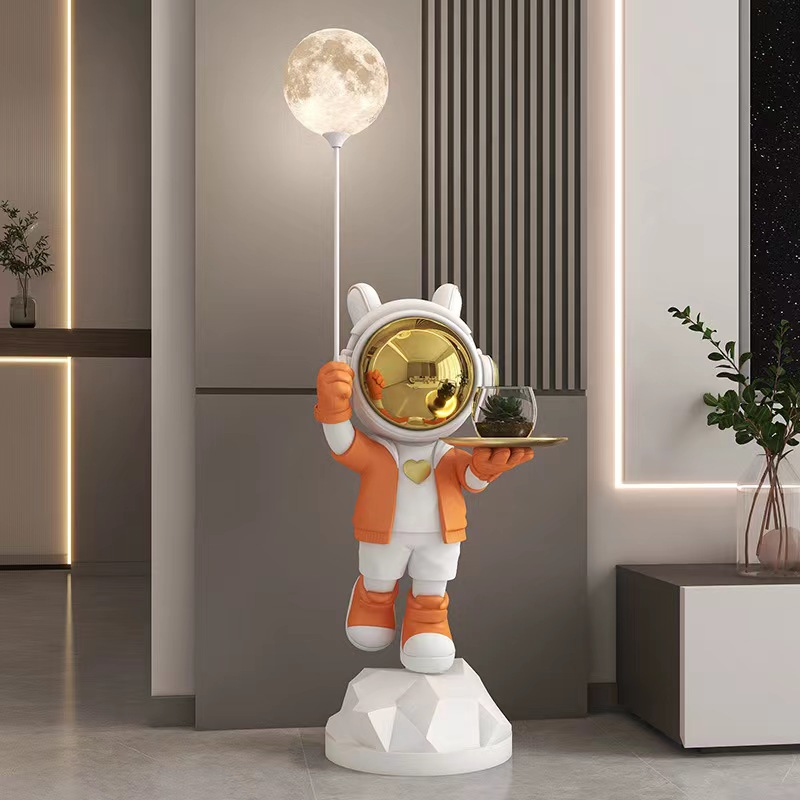 Creative Internet celebrity astronaut tray floor-standing decoration living room TV cabinet entrance sofa next to decoration housewarming gift