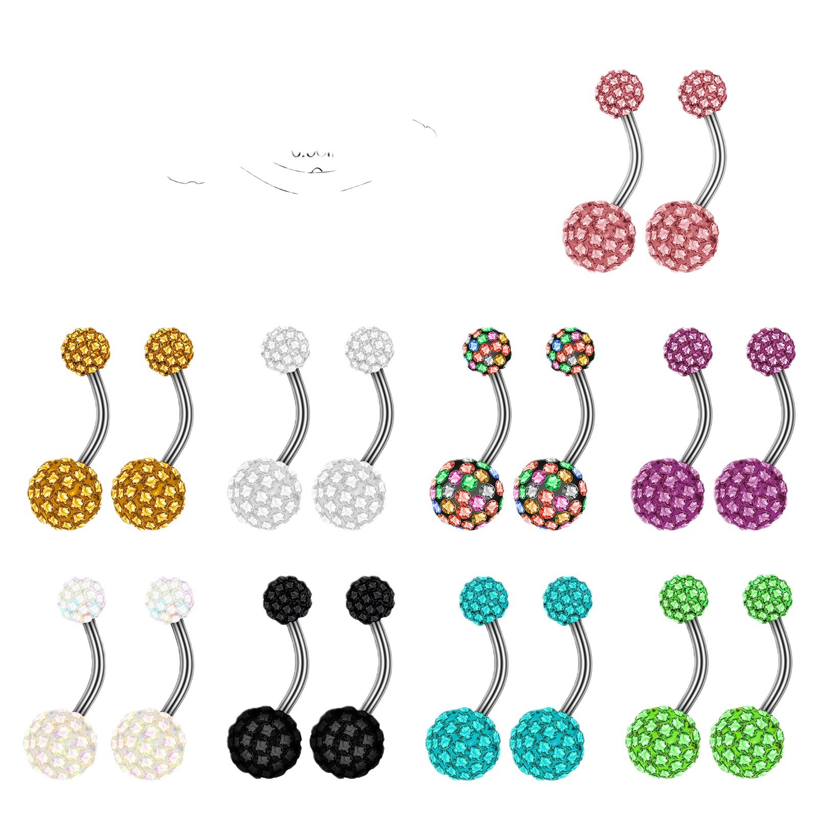 Europäisch-amerikanischer, grenzüberschreitender Wunsch: Modischer Bauchnabelpiercing-Schmuck aus Edelstahl mit Volldiamanten, elegant und hochwertig_voghion.com