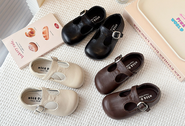 Chaussures mary jane en cuir élégantes pour filles printemps_voghion.com