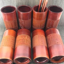 清仓处理款竹雕笔筒创意时尚雕刻笔筒礼品 办公室摆件竹毛笔笔筒