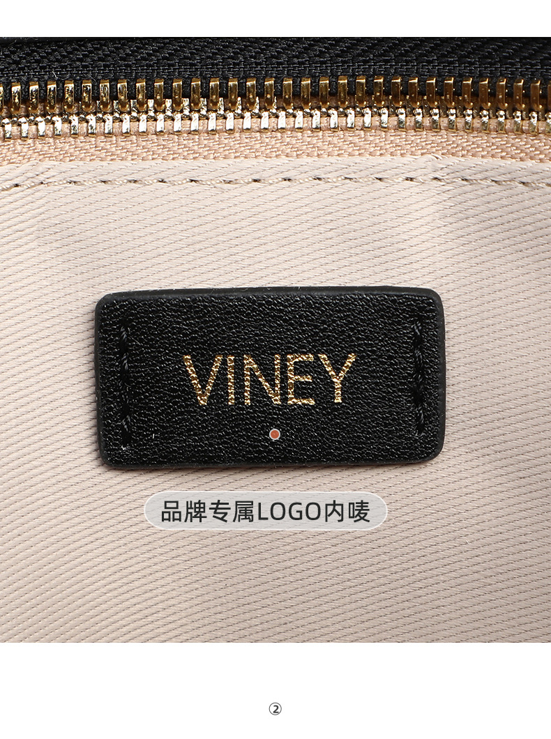 Túi tote da nữ đáy rộng dáng đeo nách — đen, Lời bài hát: Black (Public Version) chi tiết 7