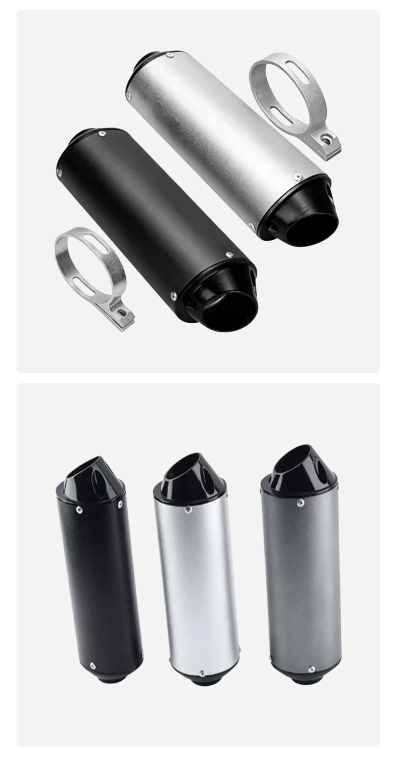 Motorcycle Accessories Exhaust Pipe Off-Road Vehicle 28/38mm Fish Mouth Exhaust Pipe Tail Section Silencer Wholesale in Stock