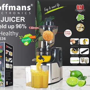 Hoffmans 636 Stailnless Steel  Slow Juicer 4pc/ctn