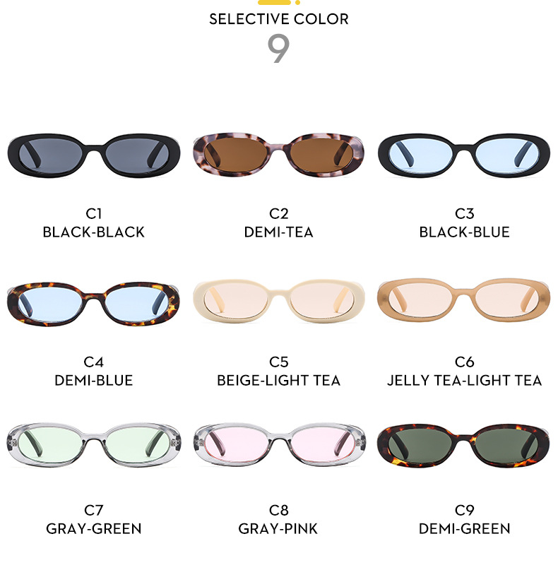 Vacation Classic Style Streetwear Geometric PC UV400 Protection Oval Frame Full Frame Women's Sunglasses display picture 11
