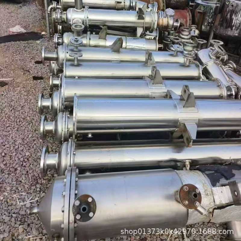 化工制药用螺旋缠绕换热器真空泵后一级二级冷凝器甲醇乙醇冷凝器