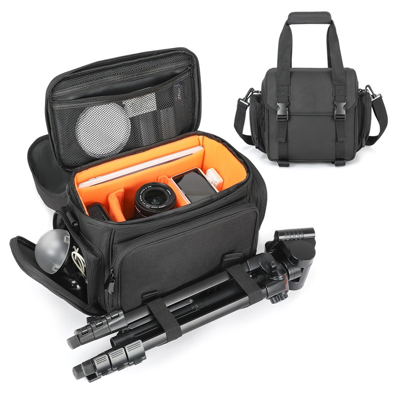 YUCHUANGWEI 새로운 카메라 가방 어깨 여행 카메라 사진 가방 방수 크로스 바디 디지털 SLR 카메라 저장 가방