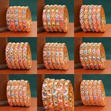 威德妮 景泰蓝珐琅滴油花朵高端手镯复古潮流气质高级感饰品批发