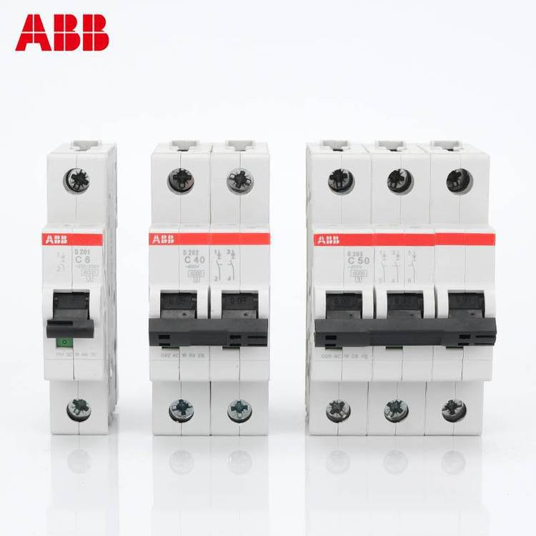 ABB1P小型SH202断路器SH200空气2P开关3P空开16A25A40A50A63A安4P