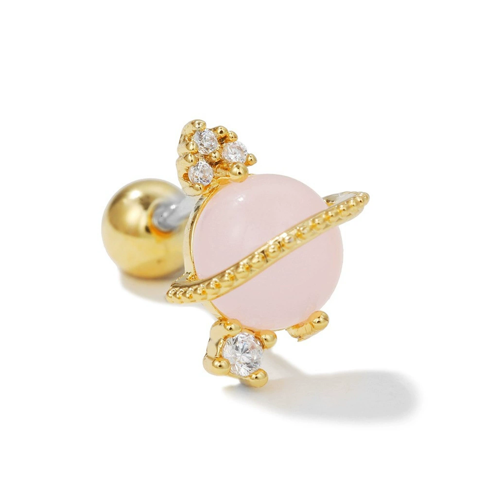 (Cross-border trading), fuchsia piercing, earrings