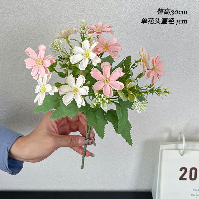 単枝5叉エルザバタフライ菊造花シルクフラワープラスチックフラワーホームデコレーションフラワーアレンジメント装飾花クロスボーダー|undefined