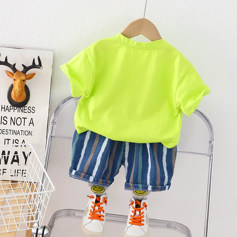 Summer fashionable children's set for boys, western style, city style, children's clothing, 2023 collection