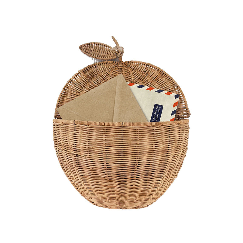 Decoración americana de la casa tela de caña colgante de pared cesto de flores tejido a mano tela de paja colgante cesto de almacenamiento colgante de pared cesto de almacenamiento