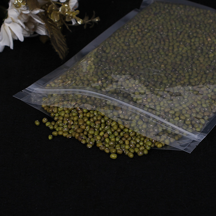 Wholesale flat self-sealing film bag for tea, goji berries, red dates, nuts, cookies, dry goods packaging.