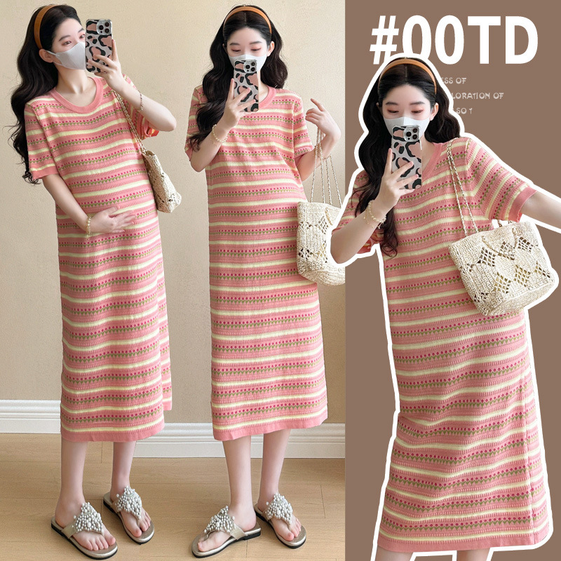 in stock Real Shot New Maternity Dress plus size Knitted Pregnant Women dress Loose Lazy Women's Dress Pregnant Women's Summer Dress in stock Real Shot New Maternity Dress plus size Knitted Pregnant Women dress Loose Lazy Women's Dress Pregnant Women's Summer Dress